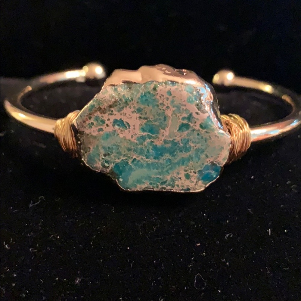 NEW Raw sea jasper cuff bracelet